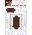 Joy Crafts Snijmal Vintage Flourishes Label 6003/0079 per stuk