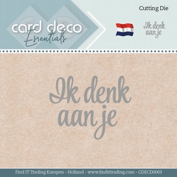 Card Deco Snijmal Ik denk aan je CDECD0069