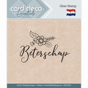 Card Deco Clear Stamp Beterschap CDECS059