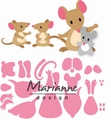 Marianne Design Collectables Eline's Mice Family COL1437 per stuk